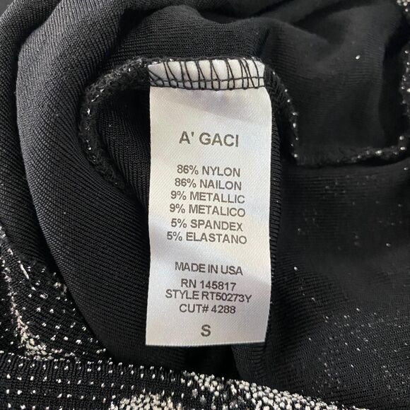 A-gaci Whimsygoth Vintage 90s Made in USA Glitter Wrap Top Deep V-neck Blouse S - Picture 9 of 9